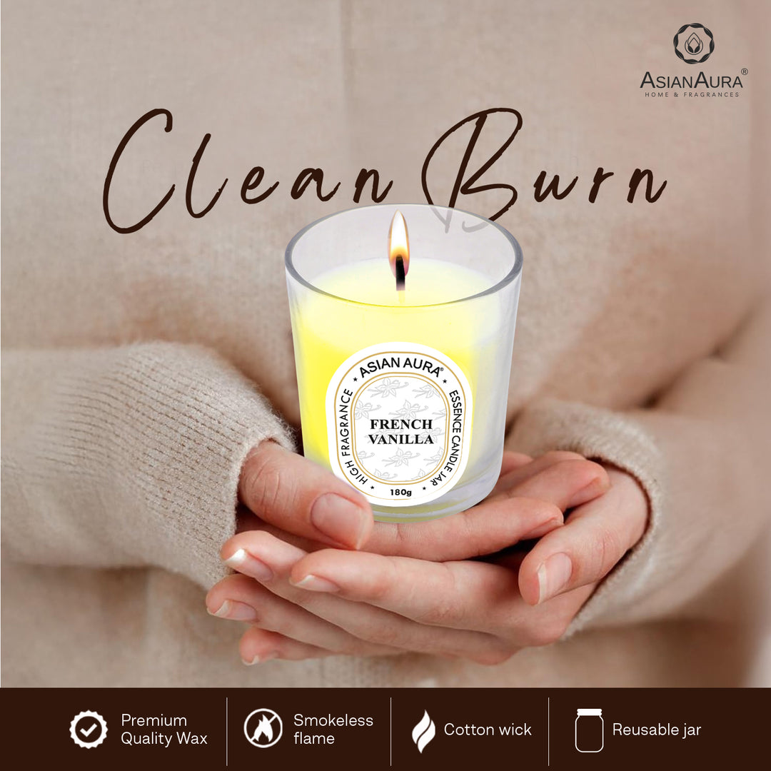 Jar Candle with Wooden Lid - French Vanilla