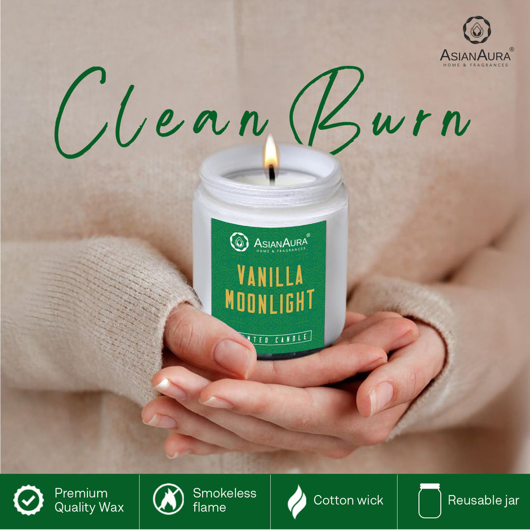 White Screw Jar Candle - Vanilla Moonlight