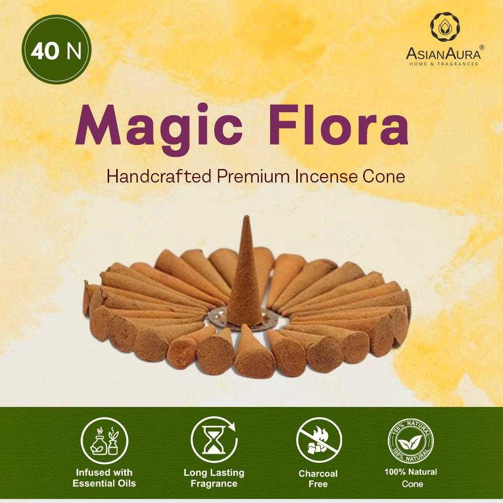 Premium Incense Cones - Magic Flora(40N)