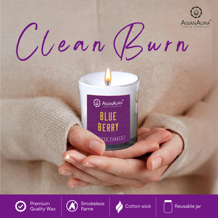 Scented Jar Candle - Blue Berry