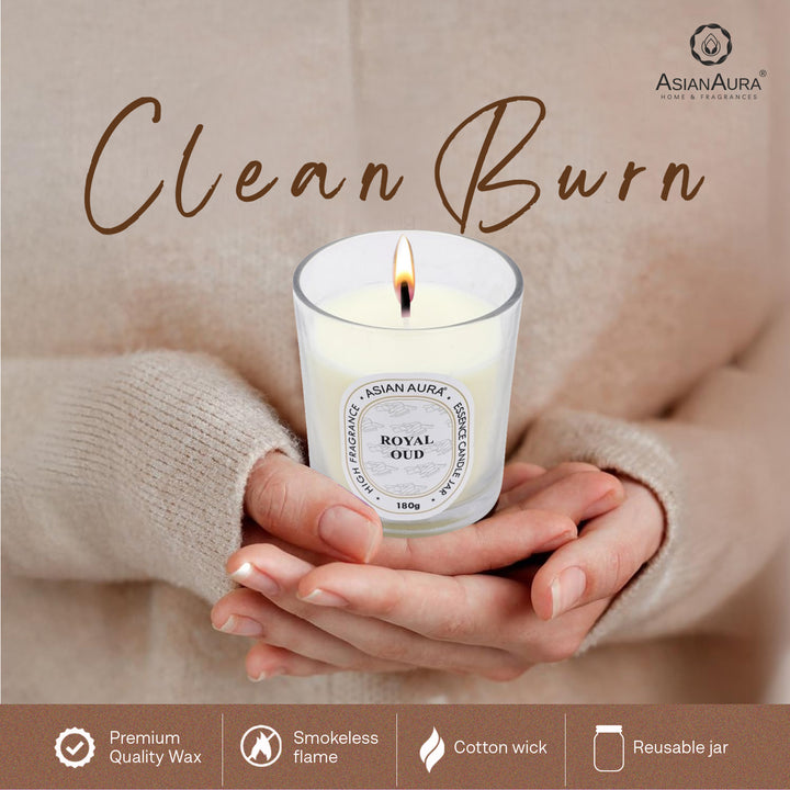Jar Candle with Wooden Lid - Royal Oud