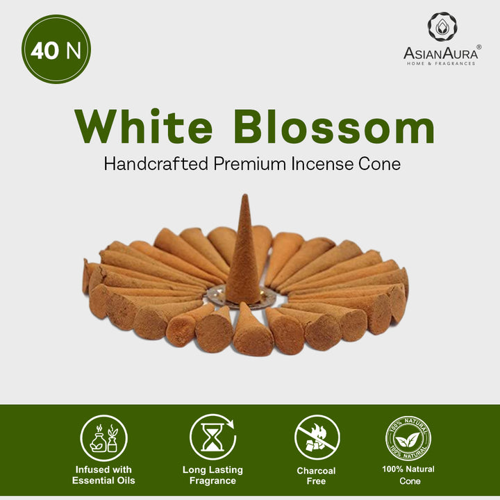 Premium Incense Cones - White Blossom (40N)