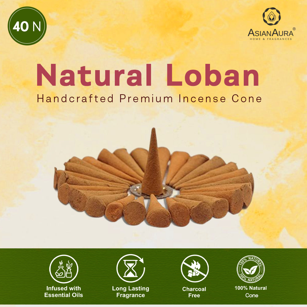 Premium Incense Cones - Natural Loban (40N)