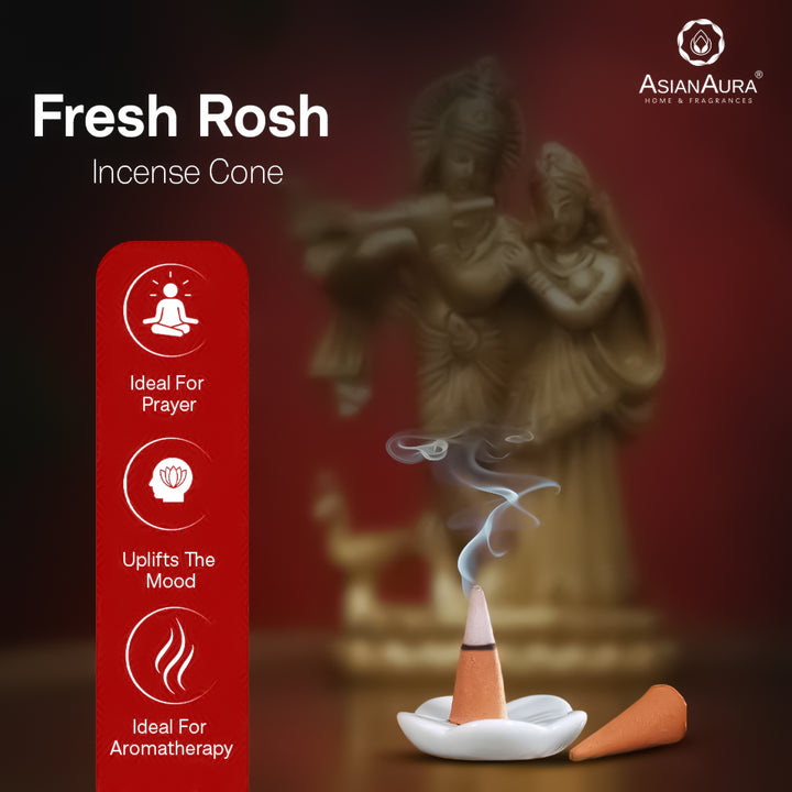 Premium Incense Cones - Fresh Rose (40N)