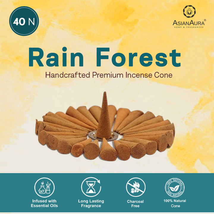Premium Incense Cones - Rain Forest (40N)