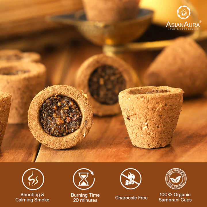 Premium Loban Cups - Kesar Chandan (12N)