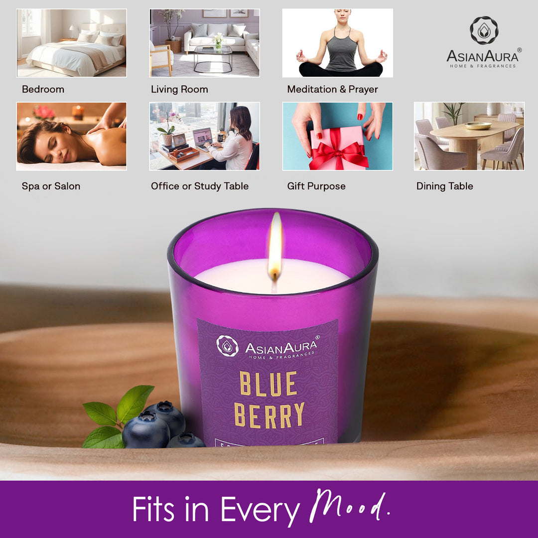 Scented Jar Candle - Blueberry
