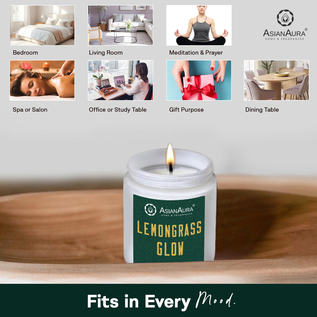 White Screw Jar Candle - Lemongrass Glow