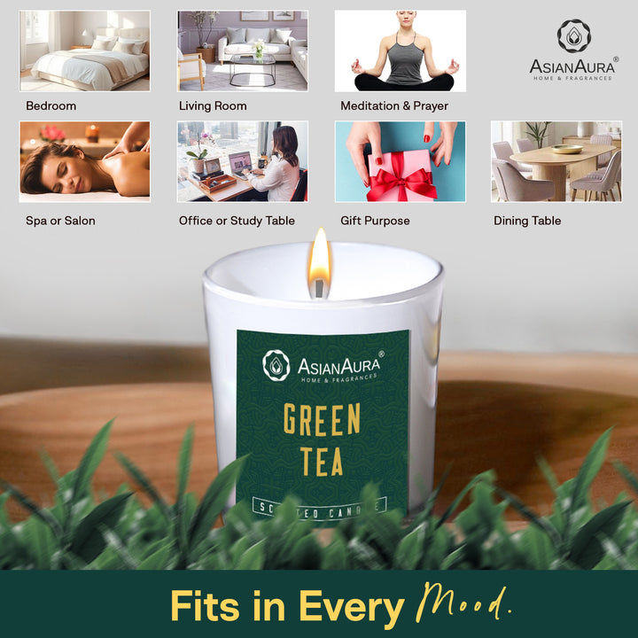 Scented Jar Candle - Green Tea