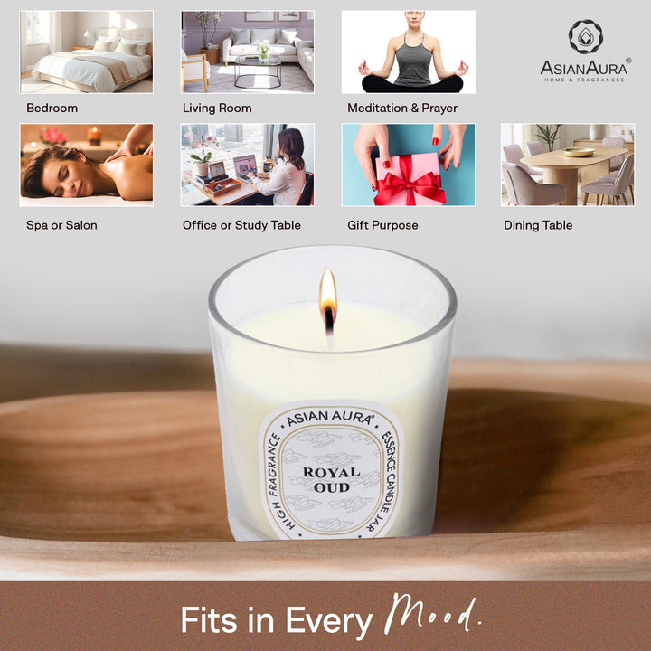 Jar Candle with Wooden Lid - Royal Oud