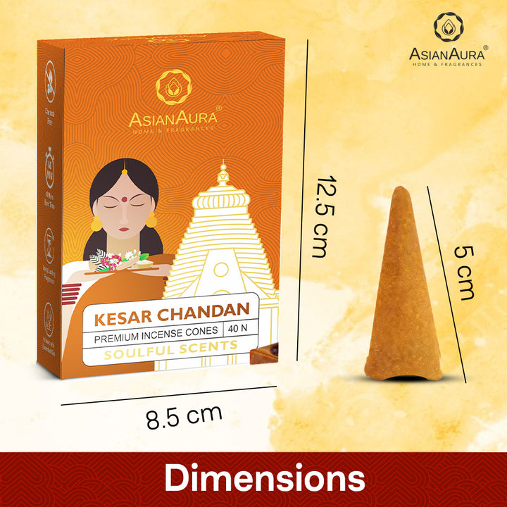 Premium Incense Cones -Kesar Chandan (40N)