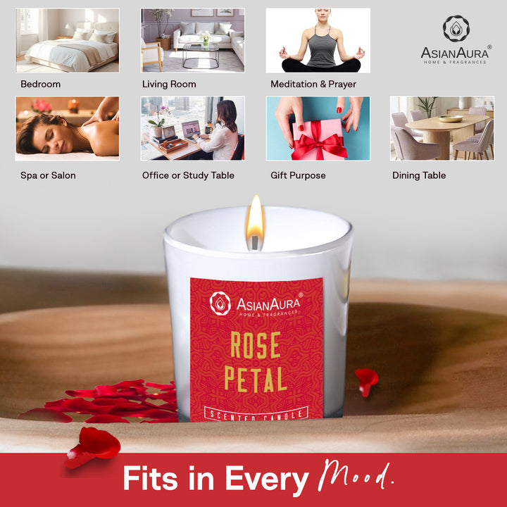 Scented Jar Candle - Rose Petal