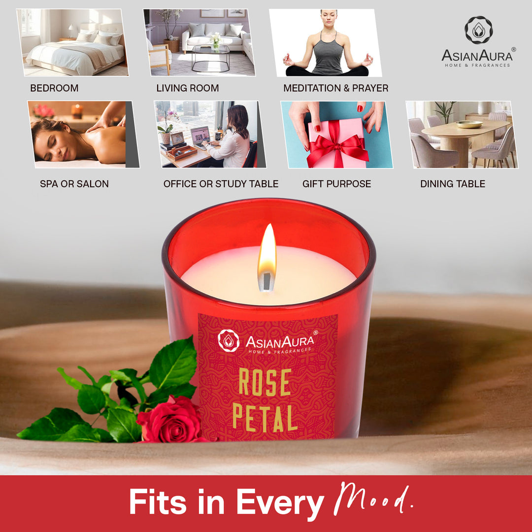 Scented Jar Candle - Rose Petal
