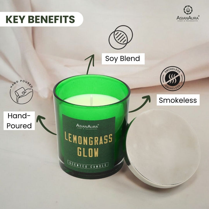 Scented Jar Candle - Lemongrass Glow