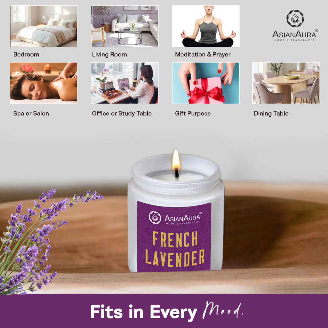 White Screw Jar Candle - French Lavender