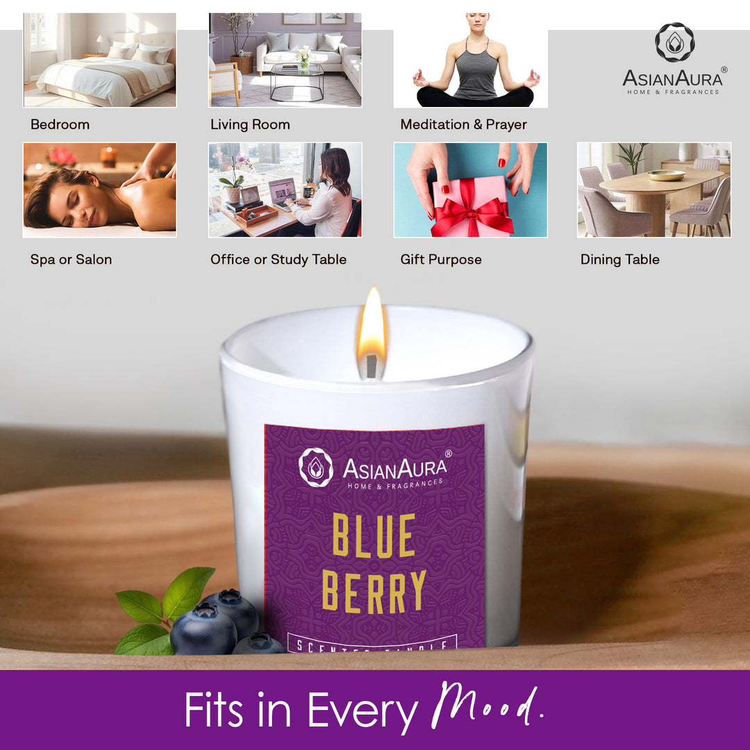 Scented Jar Candle - Blue Berry