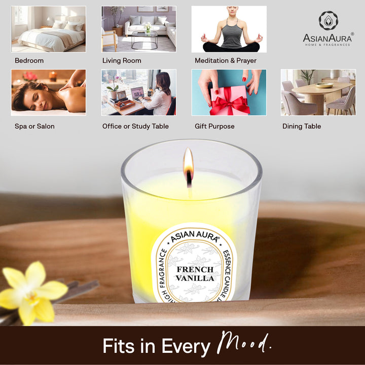 Jar Candle with Wooden Lid - French Vanilla