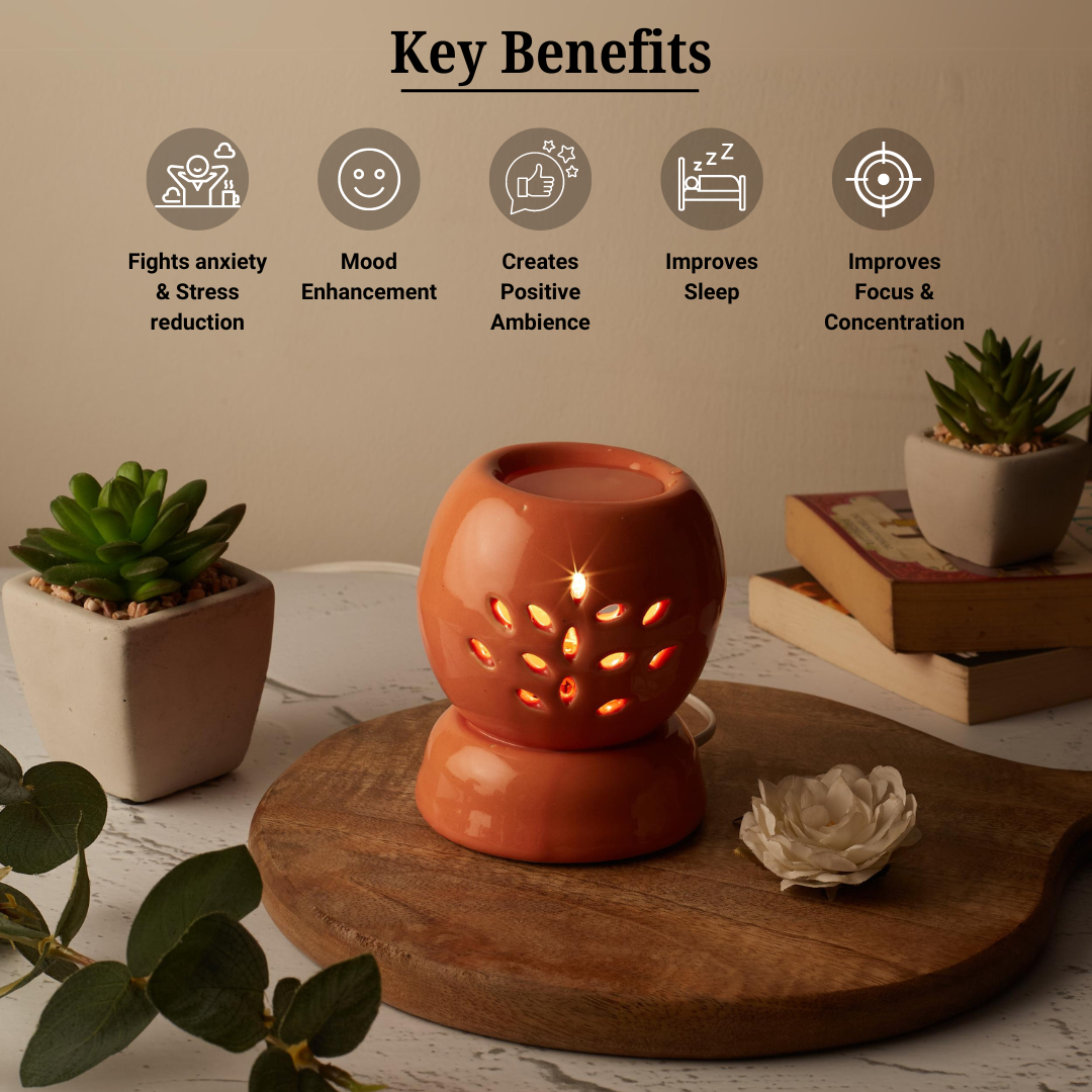 Peach Round Shaped Electric Diffuser