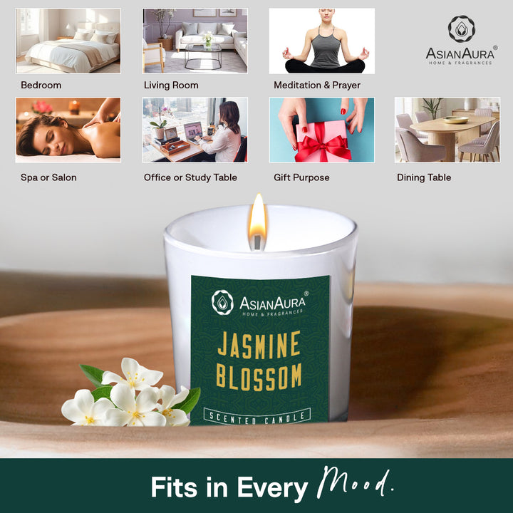 Scented Jar Candle - Jasmine Blossom