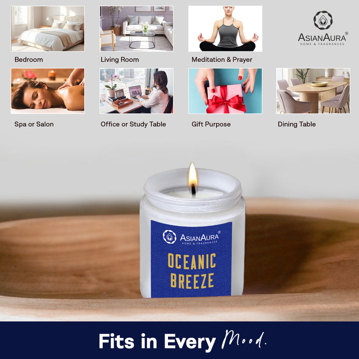 White Screw Jar Candle - Oceanic Breeze