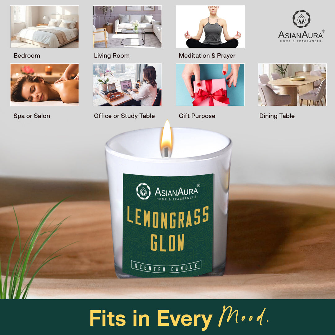 Scented Jar Candle - Lemongrass Glow