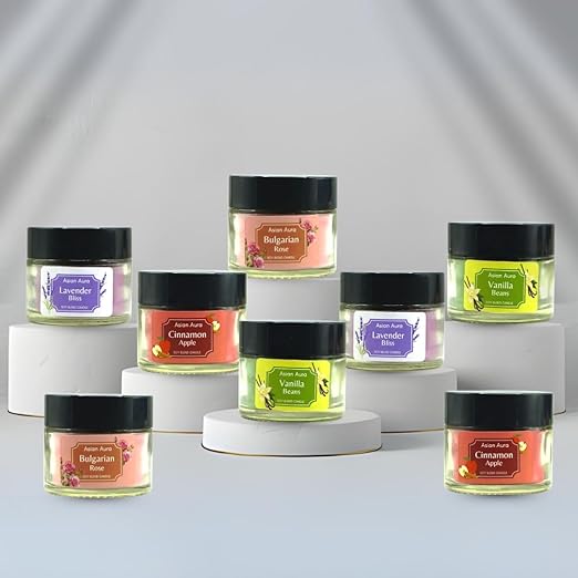 Scented Glass Jar Candles (Pack of 8)