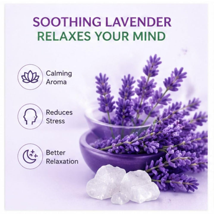 Bhimseni Camphor 50g Jar Pack of 1 | 100% Pure Natural Kapooram for Puja, Havan, Meditation & Aromatherapy | Sweet Fragrance Kapur for Home| (Bhimseni Camphor Lavender-50g)