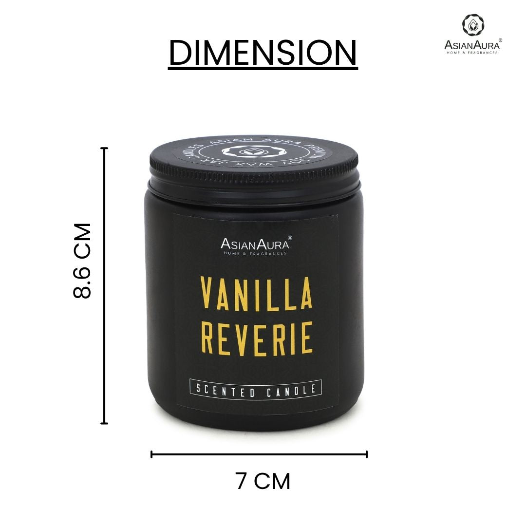 Black Screw Jar Candle - Vanilla Reverie