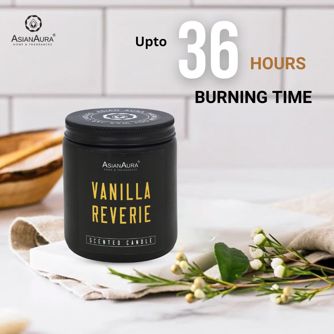 Black Screw Jar Candle - Vanilla Reverie