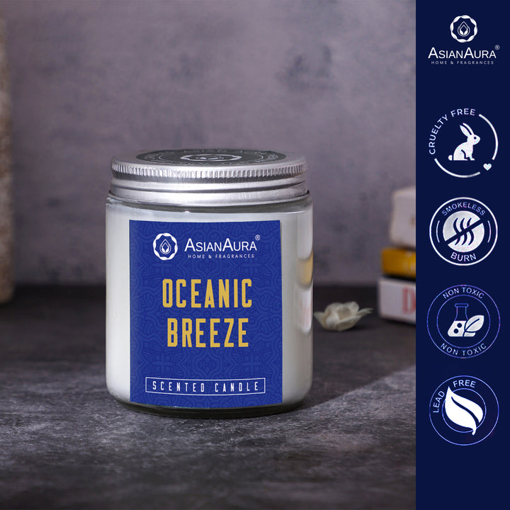 White Screw Jar Candle - Oceanic Breeze