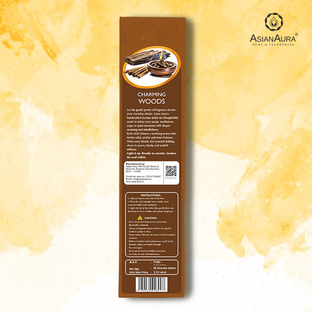 Premium Incense Sticks - Charming Woods (60N)