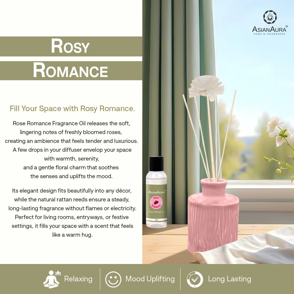 Handcrafted Reed Diffuser - Rosy Romance
