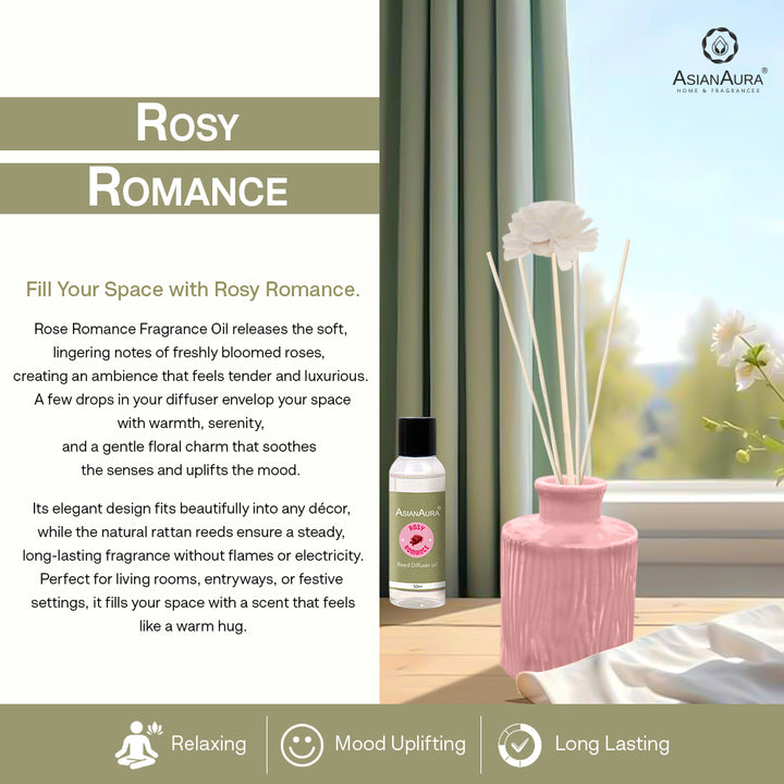 Handcrafted Reed Diffuser - Rosy Romance