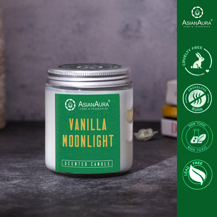 White Screw Jar Candle - Vanilla Moonlight