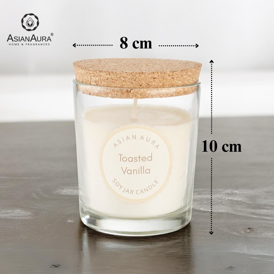 Toasted Vanilla Glass Jar Candle