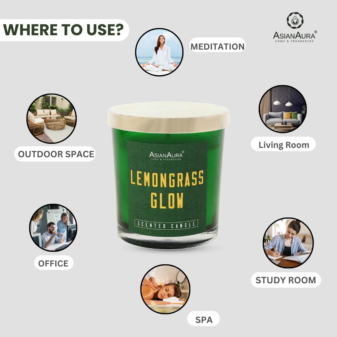 Scented Jar Candle - Lemongrass Glow