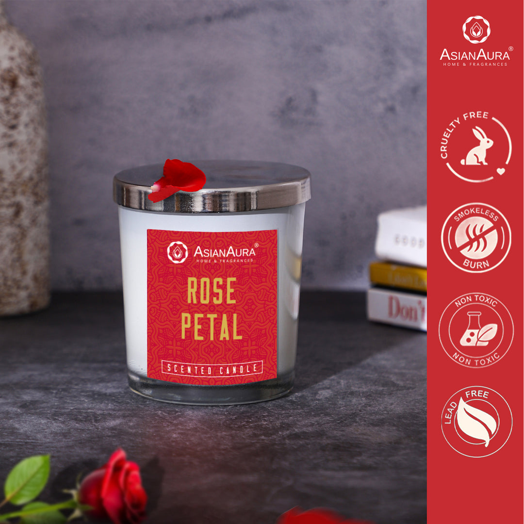 Scented Jar Candle - Rose Petal