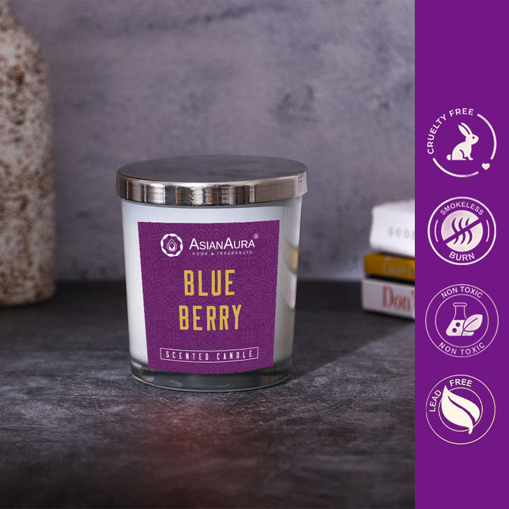 Scented Jar Candle - Blue Berry