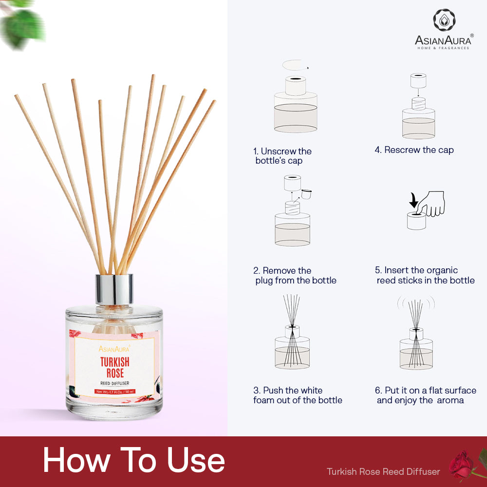 Turkish Rose Reed Diffuser - 50 ml