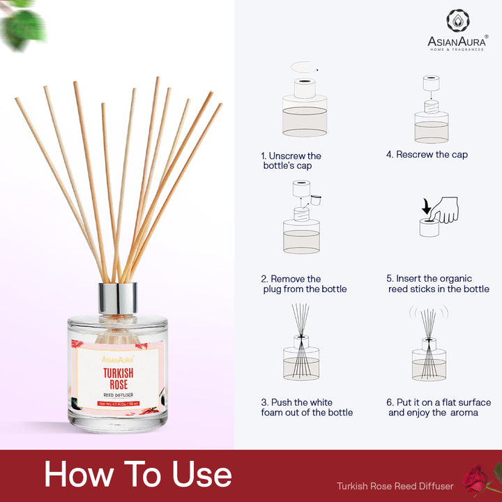 Turkish Rose Reed Diffuser - 50 ml