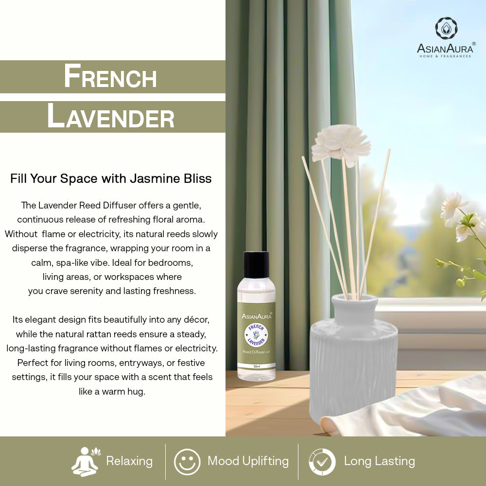 Handcrafted Reed Diffuser - French Lavender
