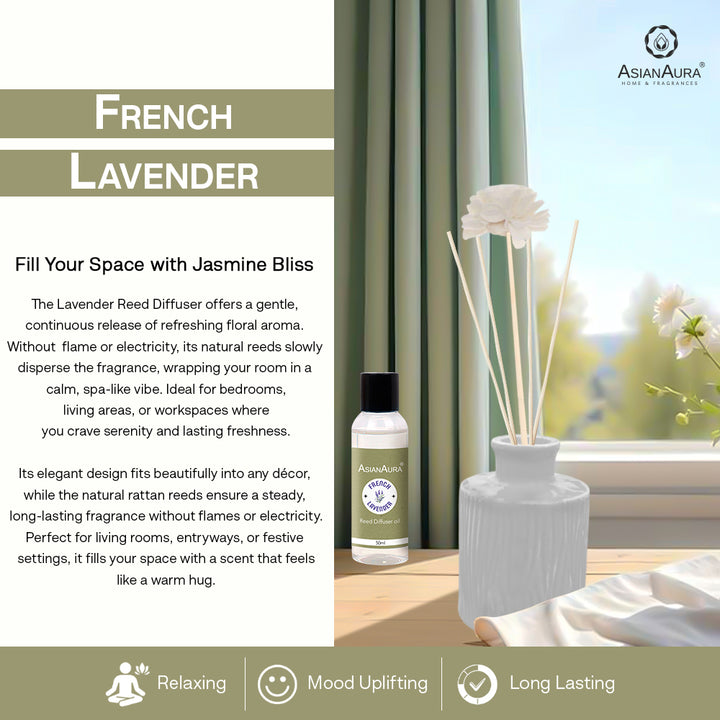Handcrafted Reed Diffuser - French Lavender