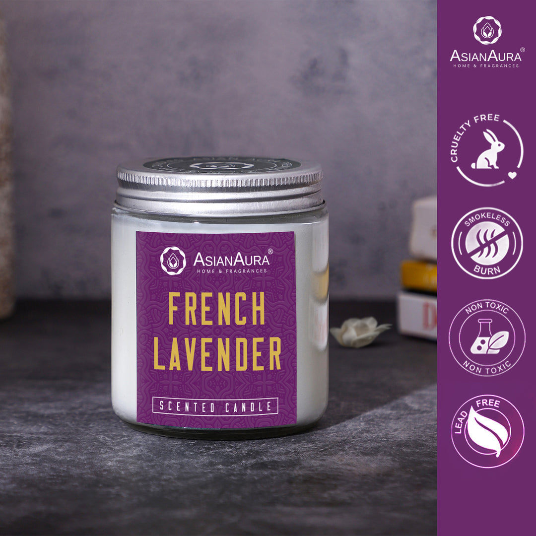 White Screw Jar Candle - French Lavender