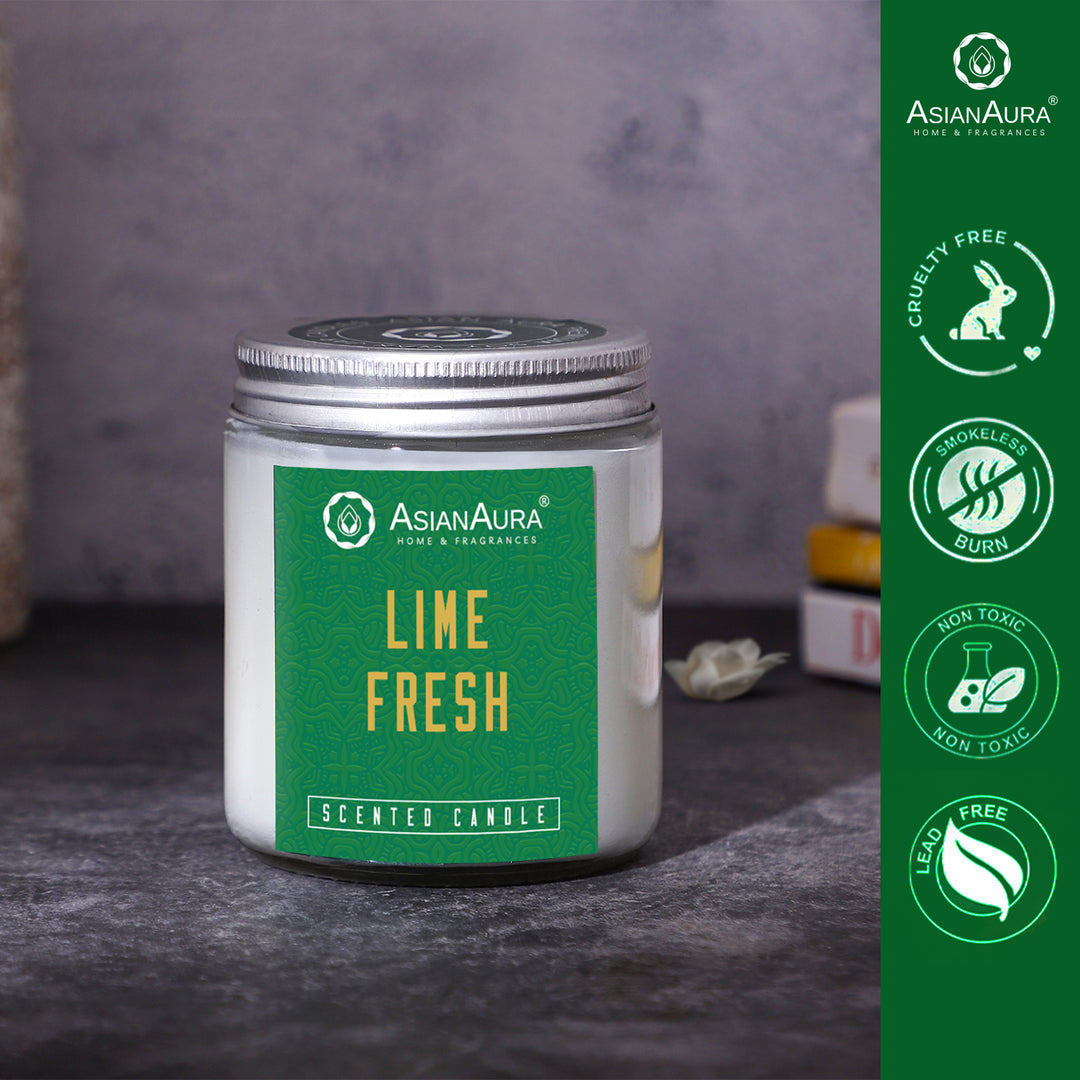 White Screw Jar Candle - Lime Fresh
