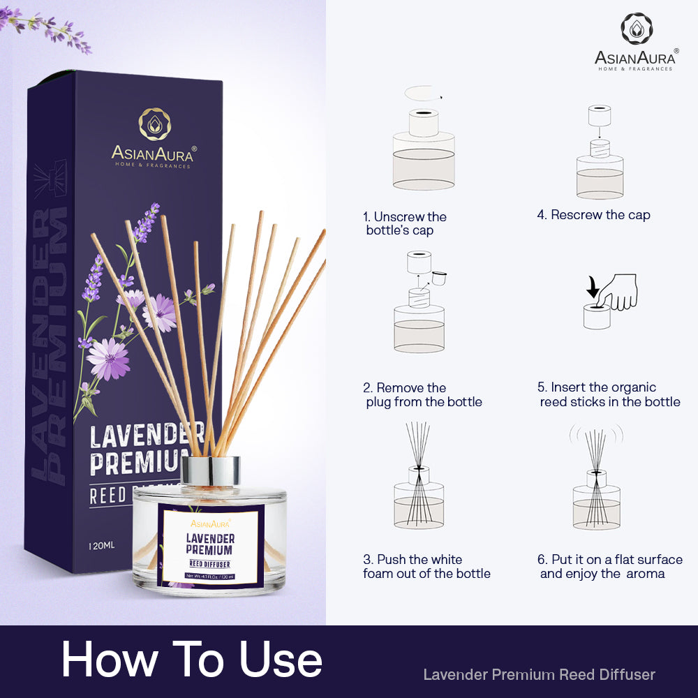 Lavender Premium Reed Diffuser - 120 ml