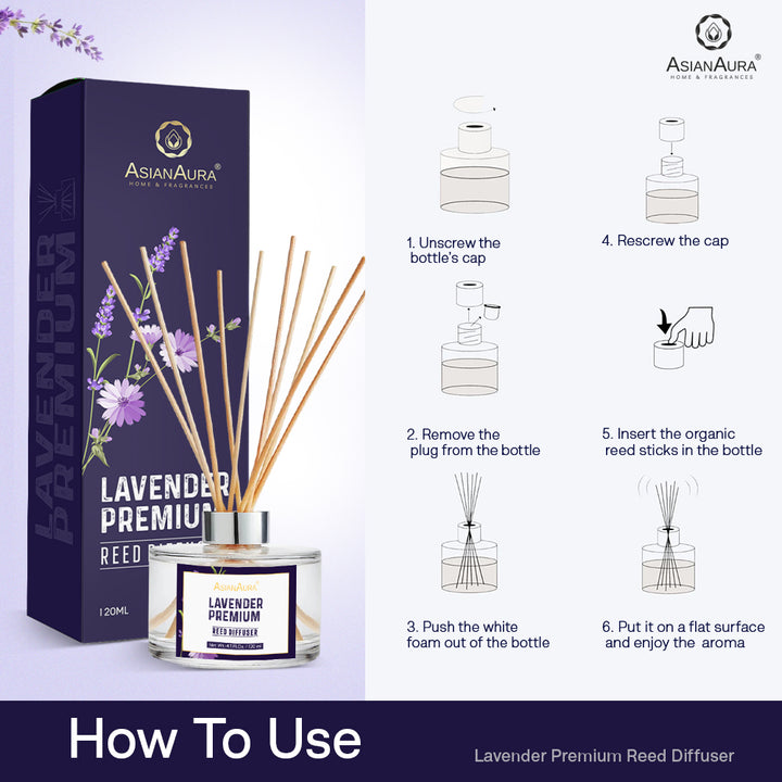 Lavender Premium Reed Diffuser - 120 ml