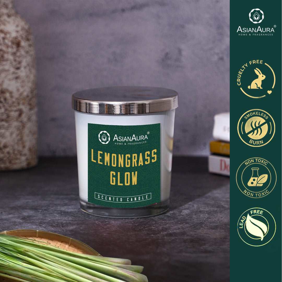 Scented Jar Candle - Lemongrass Glow