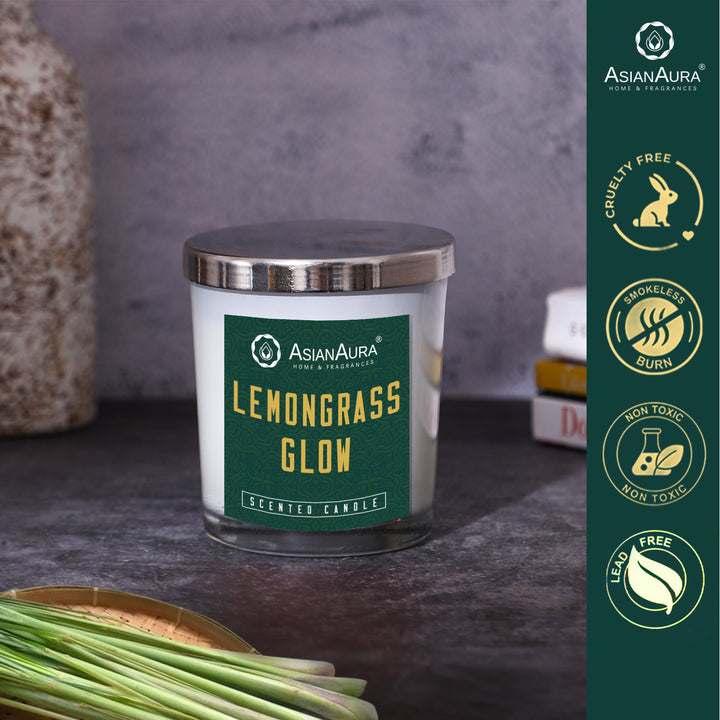 Scented Jar Candle - Lemongrass Glow