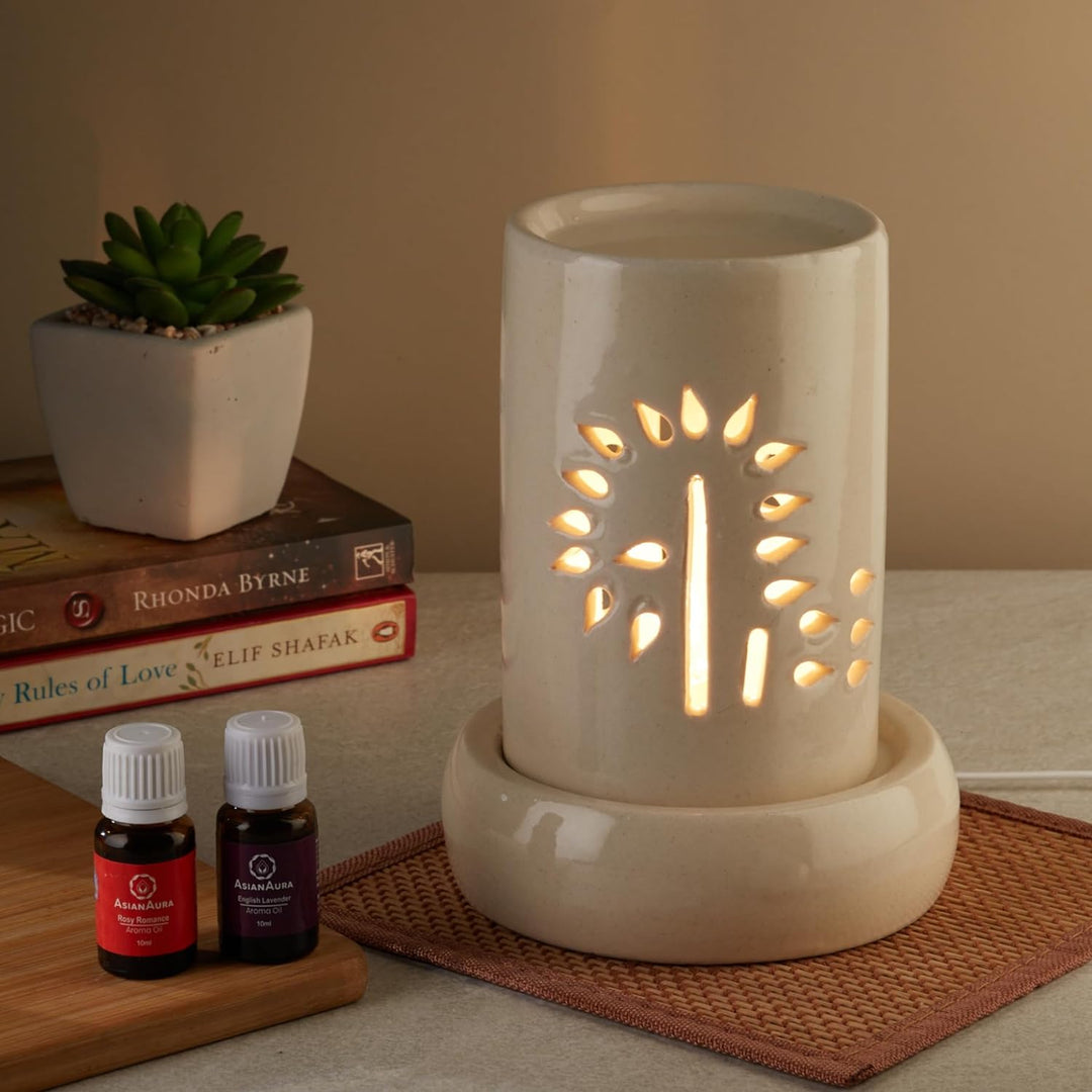 Cylindrical Shape Ceramic Electric Aroma Diffuser Home Fragrance ...