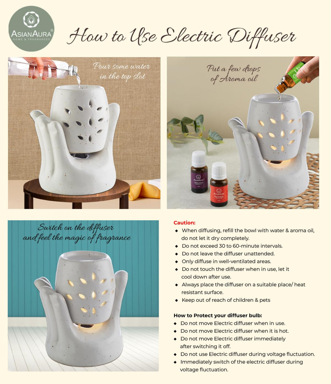 Hand Light Diffuser Hand Shaped Electric Diffuser – Asian Aura